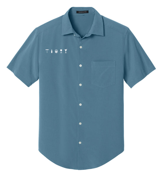 OBS Button-Up Short Sleeve Dress Shirt (Men)