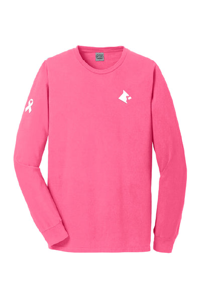 Cardinal Cancer Ribbon Long Sleeve Tee (Adult Unisex)
