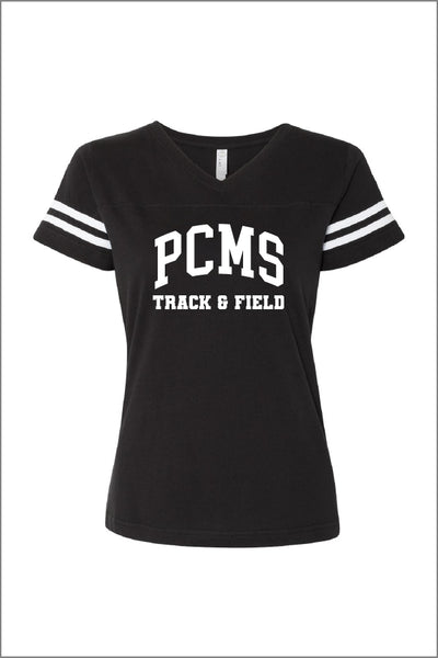 PCMS Track and Field Fine Jersey V-Neck Tee (Womens)