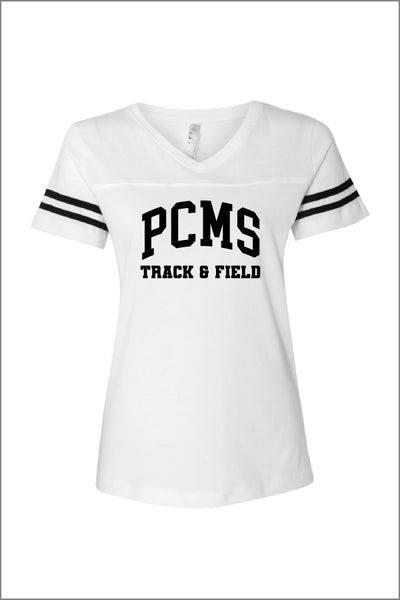 PCMS Track and Field Fine Jersey V-Neck Tee (Womens)