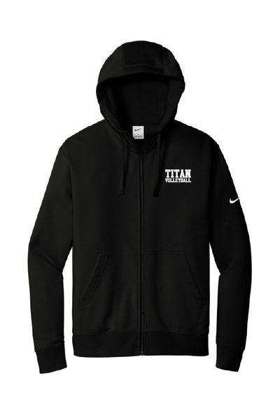 Titan Volleyball Nike Club Fleece Sleeve Swoosh Full-Zip Hoodie (Adult Unisex)