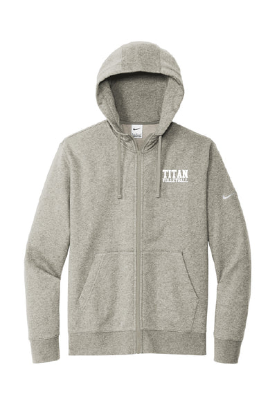 Titan Volleyball Nike Club Fleece Sleeve Swoosh Full-Zip Hoodie (Adult Unisex)