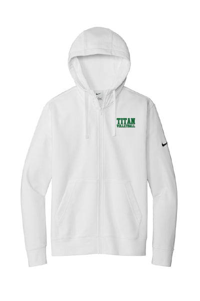 Titan Volleyball Nike Club Fleece Sleeve Swoosh Full-Zip Hoodie (Adult Unisex)
