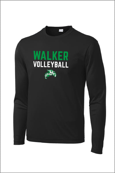 Walker Volleyball 26 Long Sleeve Tech Tee (Adult Unisex)