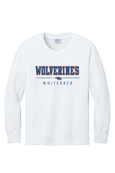 Whiteaker Wolverines Long Sleeve Tee (Youth and Adult Unisex Sizes)