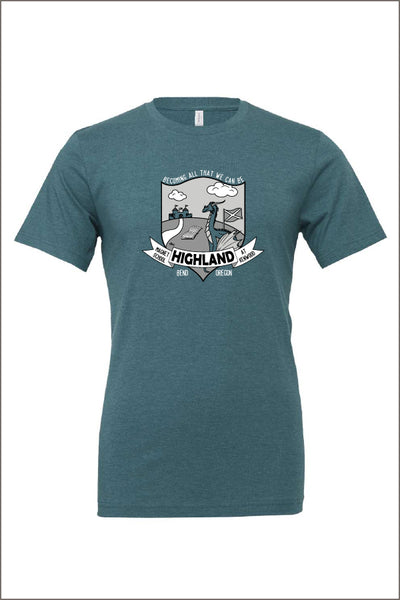 Highland Crest Short Sleeve Jersey Tee (Adult Unisex)