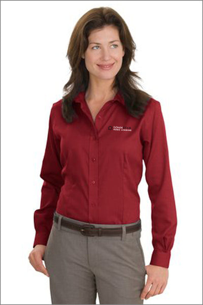 LoanStar Non-Iron Button-Down Shirt (Womens)