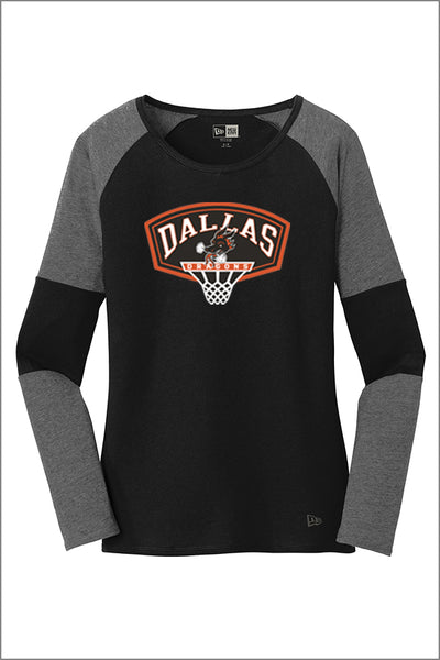 Dallas Basketball New Era Tri-Blend Performance Baseball Tee (Womens)