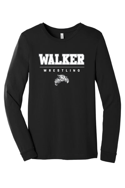 Walker Wildcats Wrestling 26 Long Sleeve Tee (Youth & Adult Unisex)