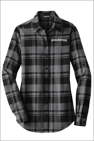Ponderosa Plaid Flannel Shirt (Womens)