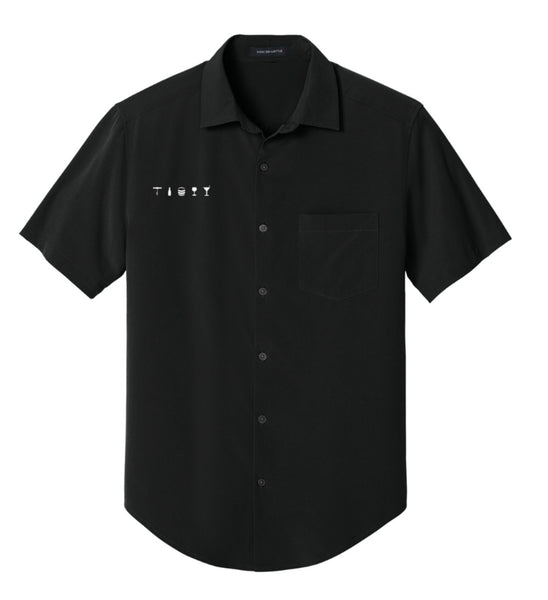 OBS Button-Up Short Sleeve Dress Shirt (Men)
