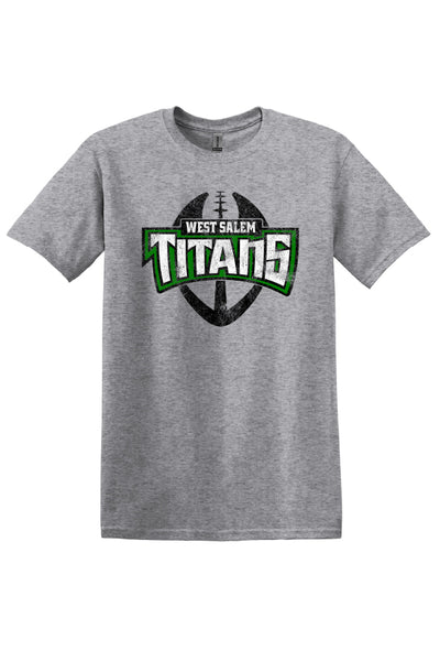 25 West Salem TITANS FB Short Sleeve Tee (Adult Unisex)