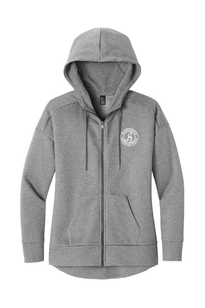 Ensworth Fleece Drop Shoulder Full-Zip Hoodie (Womens)