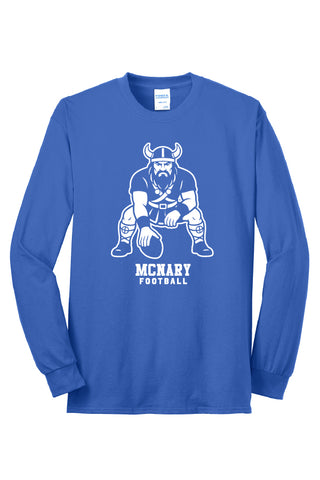 McNary Football Long Sleeve Tee (Adult Unisex)