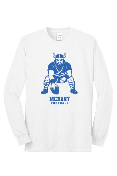 McNary Football Long Sleeve Tee (Adult Unisex)
