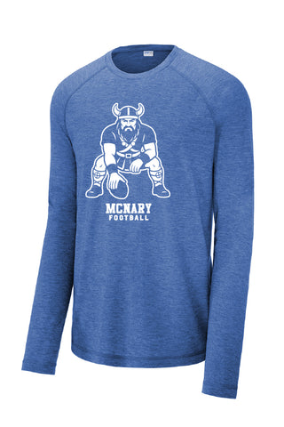 McNary Football Raglan Long Sleeve Tee (Adult Unisex)