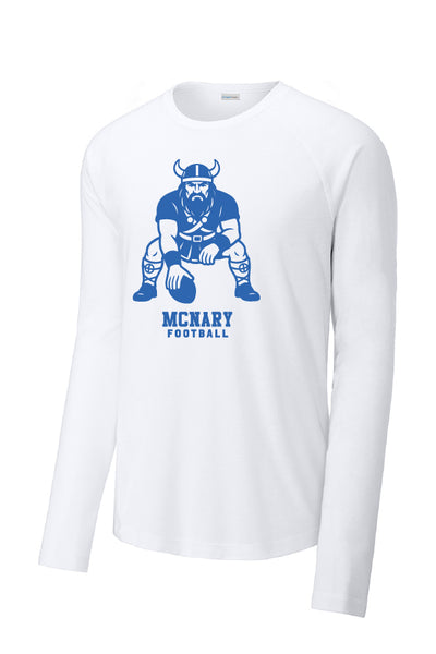 McNary Football Raglan Long Sleeve Tee (Adult Unisex)