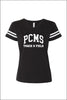 PCMS Track and Field Fine Jersey V-Neck Tee (Womens)