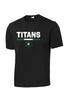 25 Titans Stripe Short Sleeve Tech Tee (Adult Unisex)