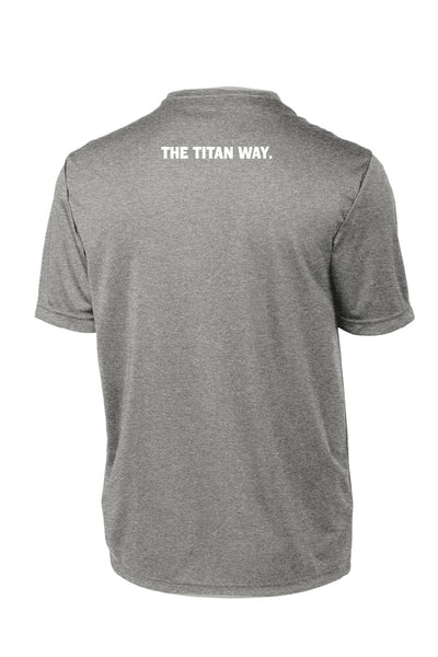 25 Titans Stripe Short Sleeve Tech Tee (Adult Unisex)