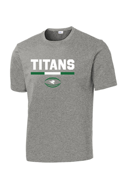 25 Titans Stripe Short Sleeve Tech Tee (Adult Unisex)