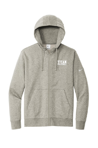 Titan Volleyball Nike Club Fleece Sleeve Swoosh Full-Zip Hoodie (Adult Unisex)