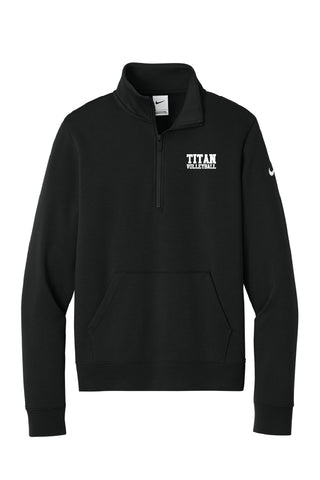 Titan Volleyball Nike Club Fleece Sleeve Swoosh 1/2-Zip (Womens)