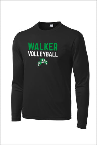 Walker Volleyball 25 Long Sleeve Tech Tee (Adult Unisex)