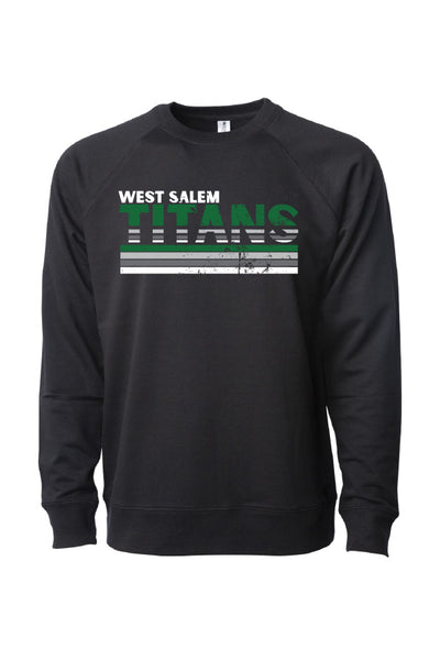 West Salem Football Titan Stripes Crewneck (Adult Unisex)