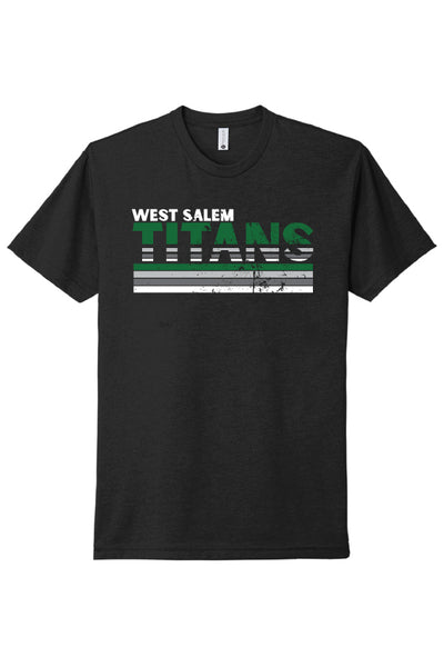 West Salem Football Titan Stripes Short Sleeve Tee (Adult Unisex)