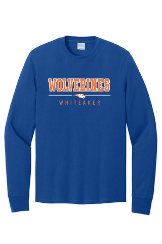 Whiteaker Wolverines Long Sleeve Tee (Youth and Adult Unisex Sizes)