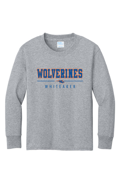 Whiteaker Wolverines Long Sleeve Tee (Youth and Adult Unisex Sizes)