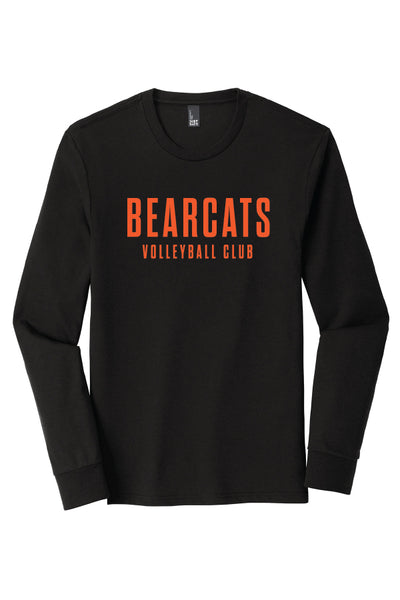 Bearcats Volleyball Black Long Sleeve Tee (Adult Unisex)