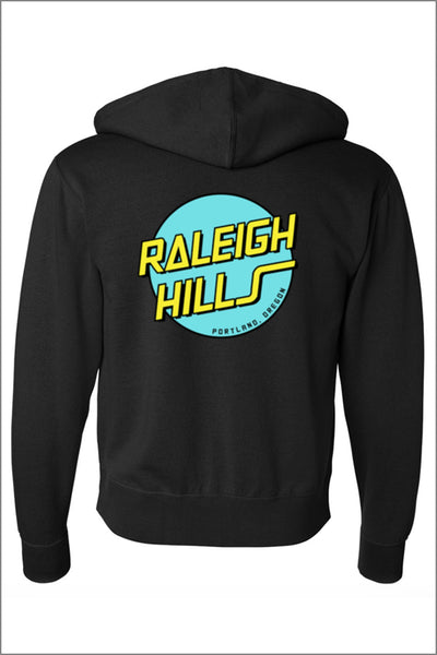 Raleigh Hills Retro Full Zip Hooded Sweatshirt (Adult Unisex + Youth)