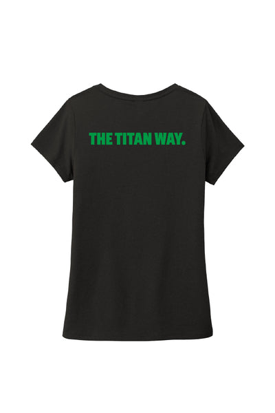25 WS FOOTBALL V-Neck Tee (Womens)