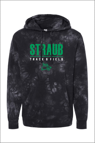 Straub Track & Field 2024 Midweight Tie-Dyed Hooded Sweatshirt (Adult Unisex)