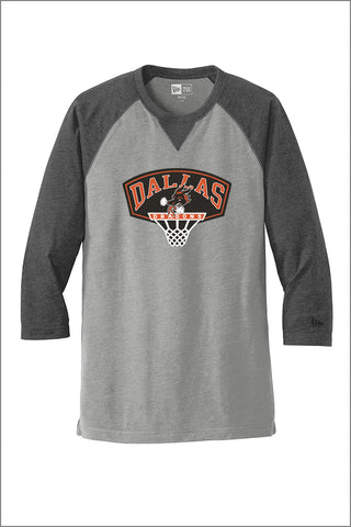 Dallas Basketball New Era 3/4-Sleeve Raglan Tee (Adult Unisex)