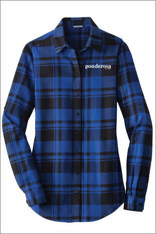 Ponderosa Plaid Flannel Shirt (Womens)