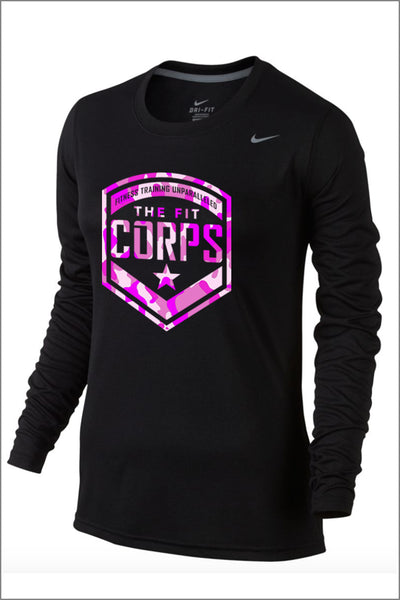 Fit Corps "Camo" Nike Legend Long Sleeve Tee (Womens)